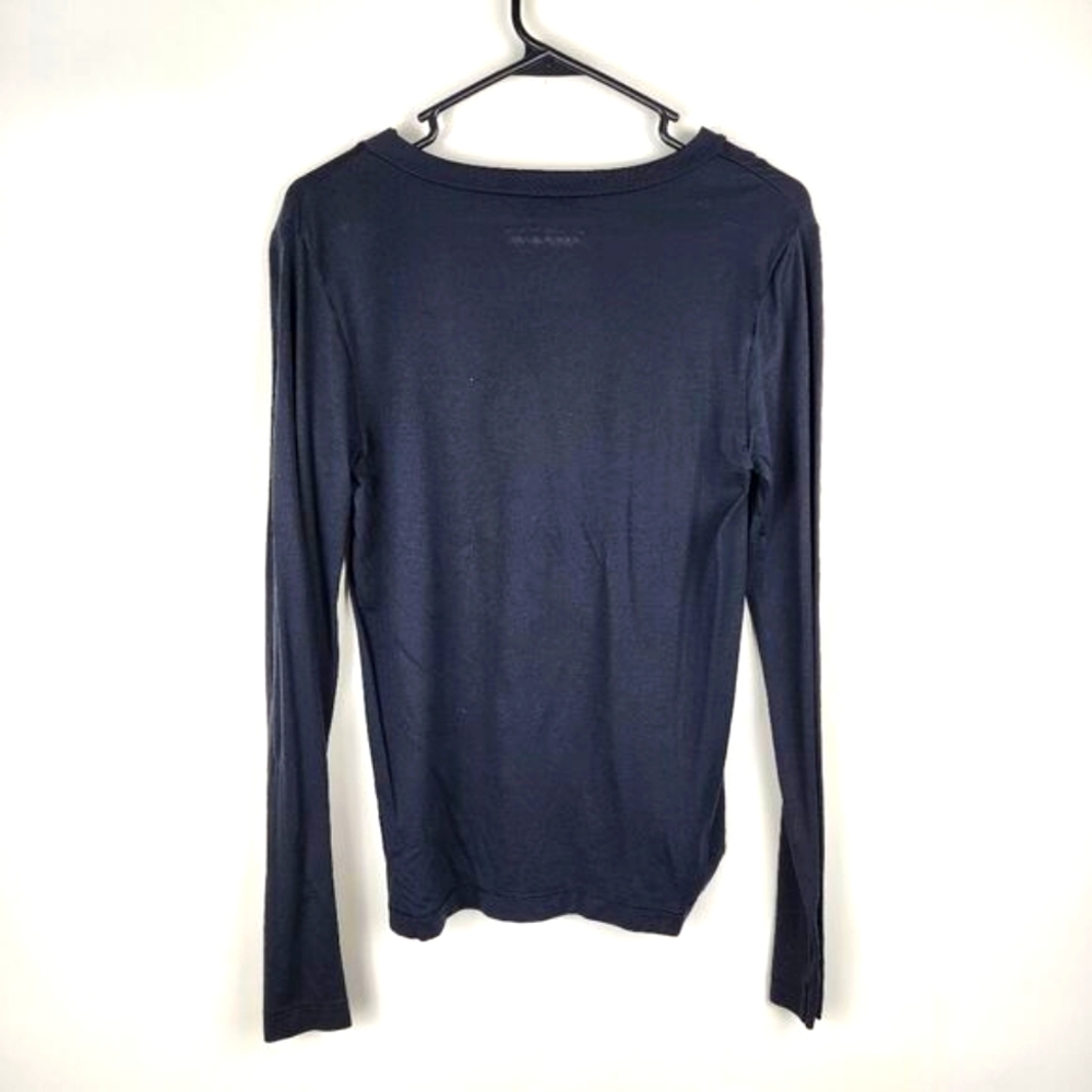 NIKE SEAMLESS SANS COUTURE DRI FIT LONG SLEEVE SHIRT V NECK WOMENS SMALL BLACK - Picture 5 of 5